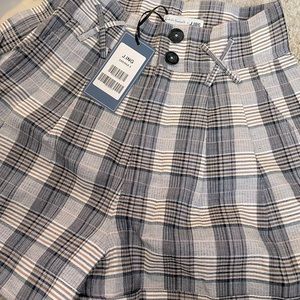 Jing Plaid Shorts Dusty Blue Size Small